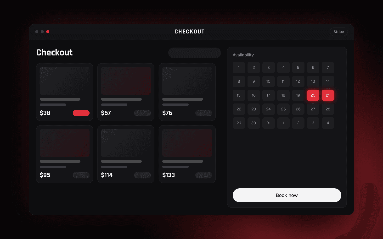 Checkout and payment flow